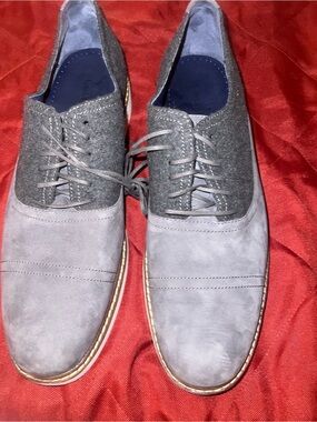 Cole Haan Harrison Suede and Felt material Gray Oxfords Size 13